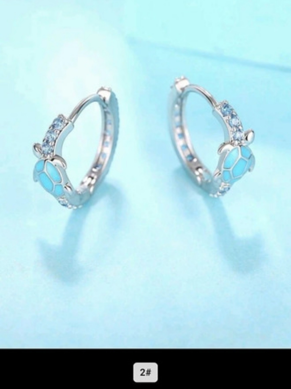 Turquoise Turtle Hoop Earrings